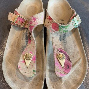 Birkenstock Gizeh - Size 40 N - Paint Splatter